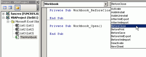 Vytven procedur udlost na rovni seitu